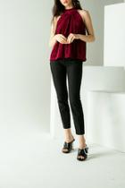  Halter Velvet Top
