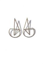  Abstract Gold Earrings