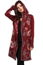  Embroidered Hoodie Cardigan