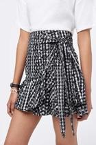  Ruffle Gingham Skirt