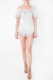  Off Shoulder Embroidered Romper