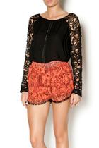  Black Lace Sleeve Blouse