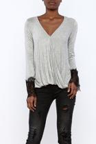  Gray Slouchy Blouse
