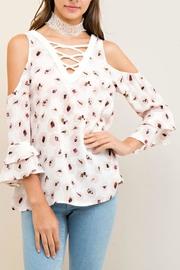 Floral Open-shoulder Blouse