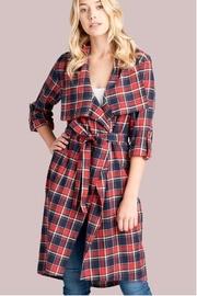  Woven Plaid Jacket