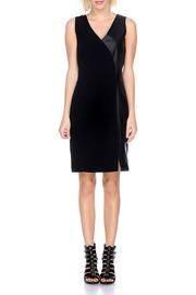  Asymmetric Leather Dress