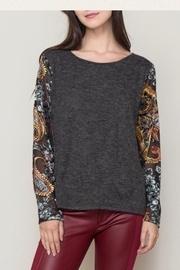  Embellished Sleeve Top