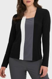  Assymetric Neck Tricolor Top