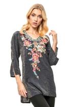  Embroidered Bamboo Tunic