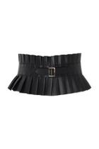  Pleated Leather Belt