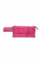  Pink Crocodile Waist Bag