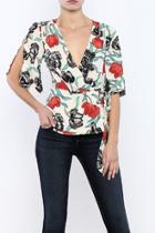  Taupe Floral Top
