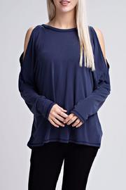  Blue Open Back Top