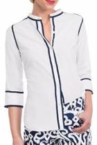  White Button-down Blouse