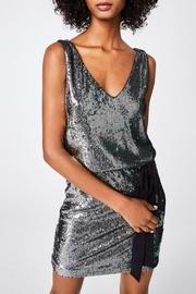  Sequin V-neck Dress