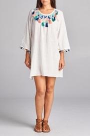  Geo-trim Tassel Shift-dress