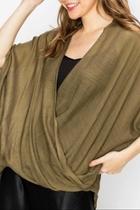  Crossover Poncho Blouse