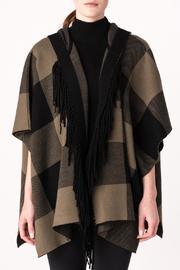  Plaid Hooded Poncho