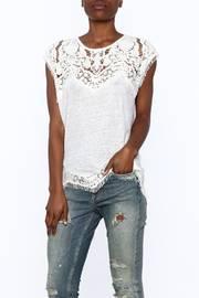 White Scalloped Lace Top