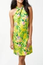  Humming-a-bloom Linen Dress