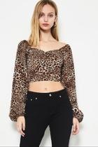  Cheetah Crop Top