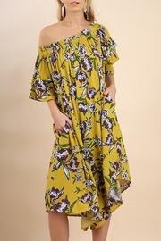  Mustard-floral Wide-leg Jumpsuit