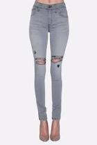  Grey Distressed Jeans