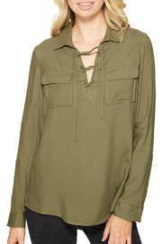  Nutmeg Lace Up Shirt