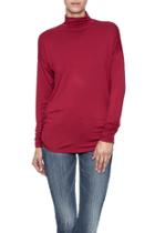  Ruched Turtleneck Top