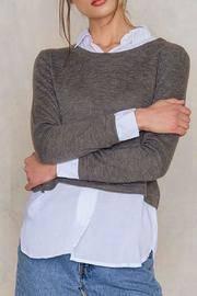  Blouse Top Grey