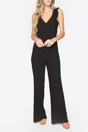  Ruffle-strap Jumpsuit, Black