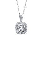  Simulated-diamond Sterling Necklace