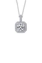  Simulated-diamond Sterling Necklace