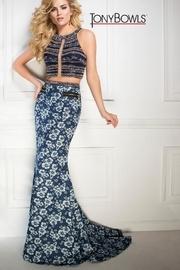  Denim Print Gown
