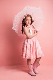  Valentina Dress Stripes And Stars Pink
