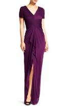  Cassis Drape Dress