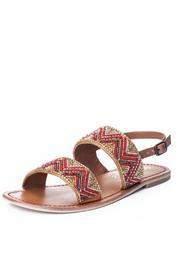  Beaded Leather Sandal