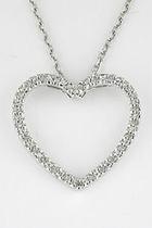  Outline Heart Diamond-necklace