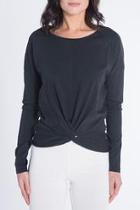  Black Gathered Top