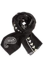  Embroidered Paisley Scarf