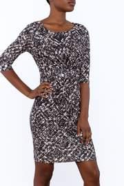  Splice Print Floral Jersey Dress
