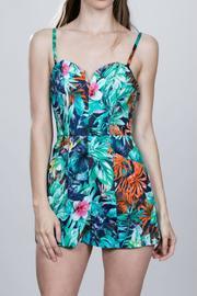  Tropical Print Romper