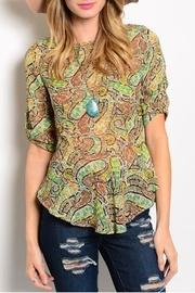 Peplum Paisley Top