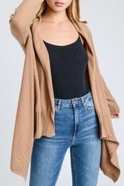  High-low Camel Cardigan