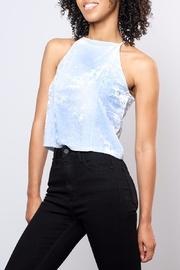  Velvet High Neck Top