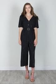  Hunter-green Pinstripe Jumpsuit