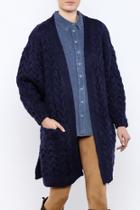  Indigo Cable Knit Sweater