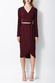  Burgundy Wrap Skirt