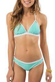  Sandbar Gingham Bikini Top