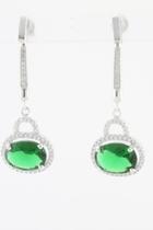  Simulated Emerald Earrings